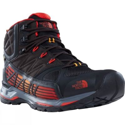 Botas The North Face Ultra GTX Surround Mid Hombre Negras / Naranjas - Chile ZKW846230